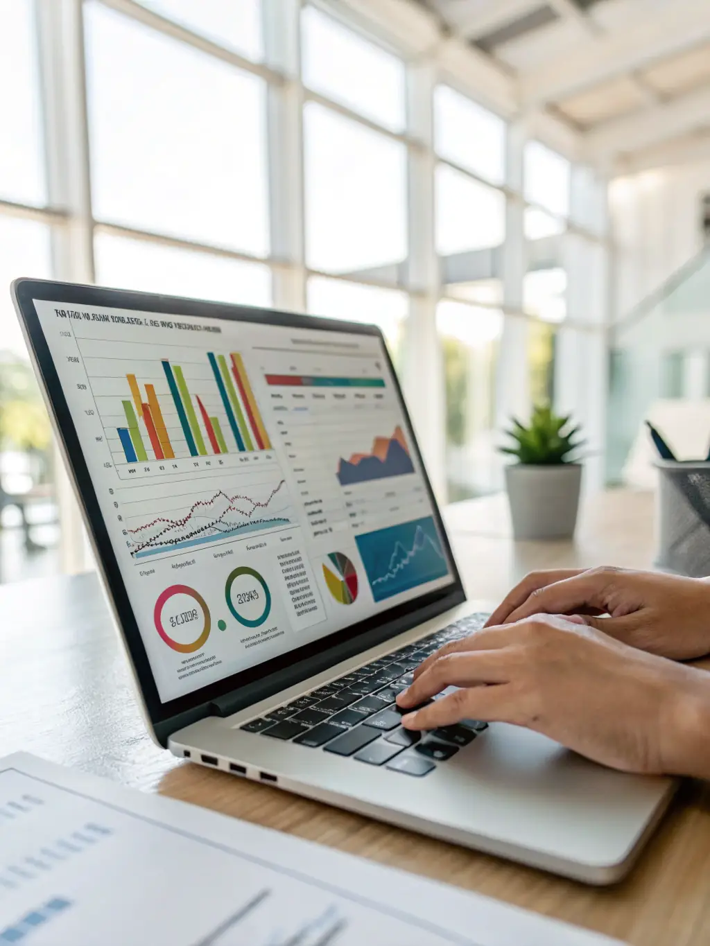 A professional-looking screenshot of DASTRA Finance's user interface, showcasing its automated business plan generation feature. The interface should be clean and intuitive, with clear data visualizations and customizable options.